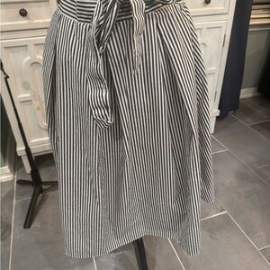 Striped Black and White Women's Skirt